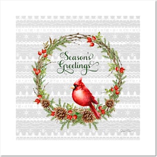 Red Cardinal Christmas Beauty A1 Posters and Art